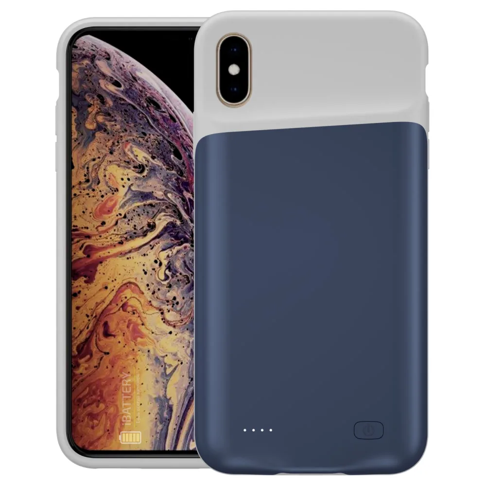 Чохол-акумулятор iBattery для iPhone X/XS Slan 5200 mAh blue