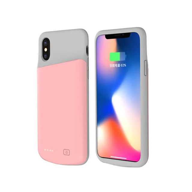 Чохол-акумулятор iBattery для iPhone X/XS Slan 5200 mAh rose — фото 3