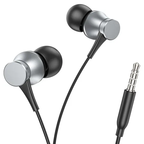 Наушники BOROFONE BM73 Platinum universal earphones with microphone Metal Gray (BM73MG)