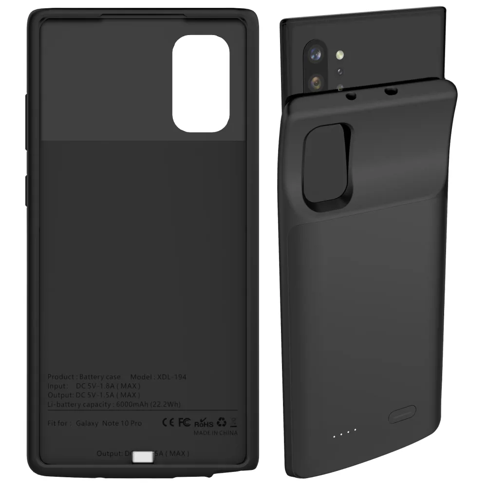 Чехол аккумулятор для Samsung Note 10 Plus в черном цвете фото 6