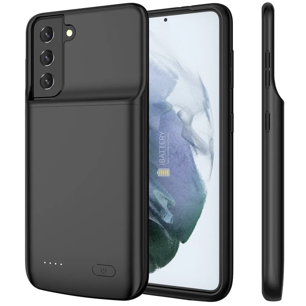 Чехол зарядка для Samsung S21 в черном цвете фото 2