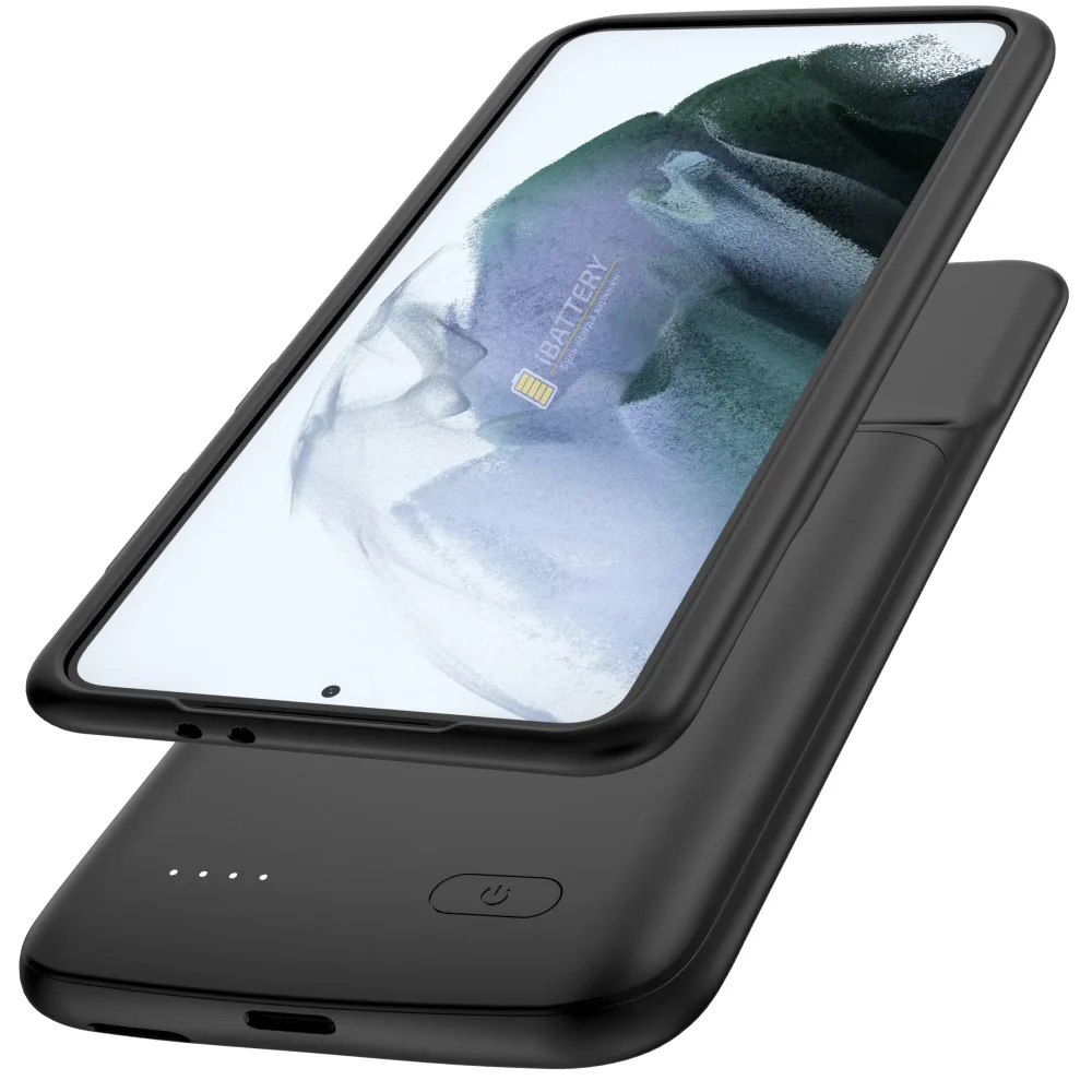 Чехол зарядка для Samsung S21 в черном цвете фото 3