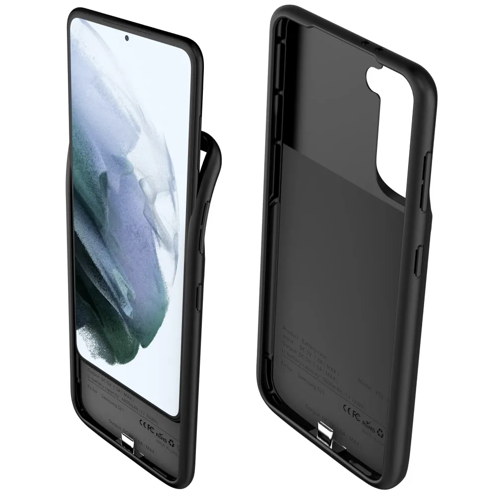 Чехол зарядка для Samsung S21 в черном цвете фото 6