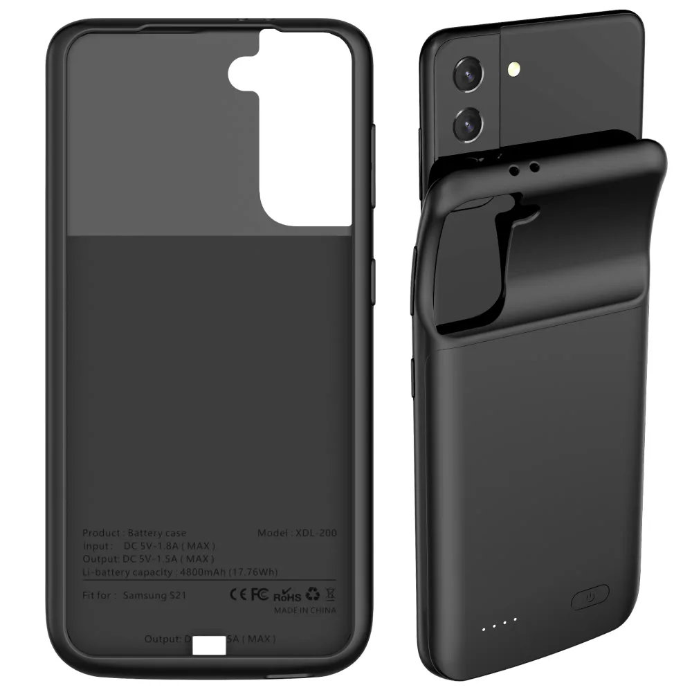 Чехол зарядка для Samsung S21 в черном цвете фото 7