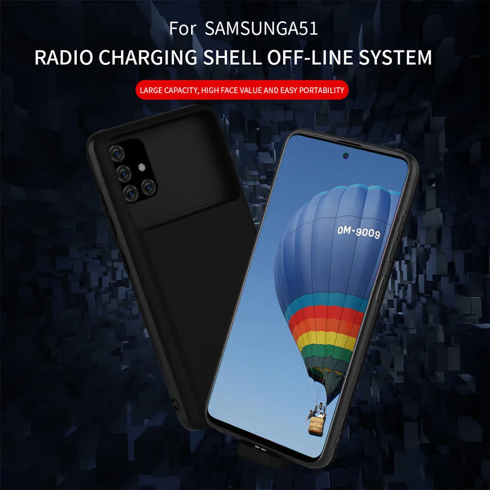 Чехол батарея для Samsung A51/A71 в черном цвете фото 5