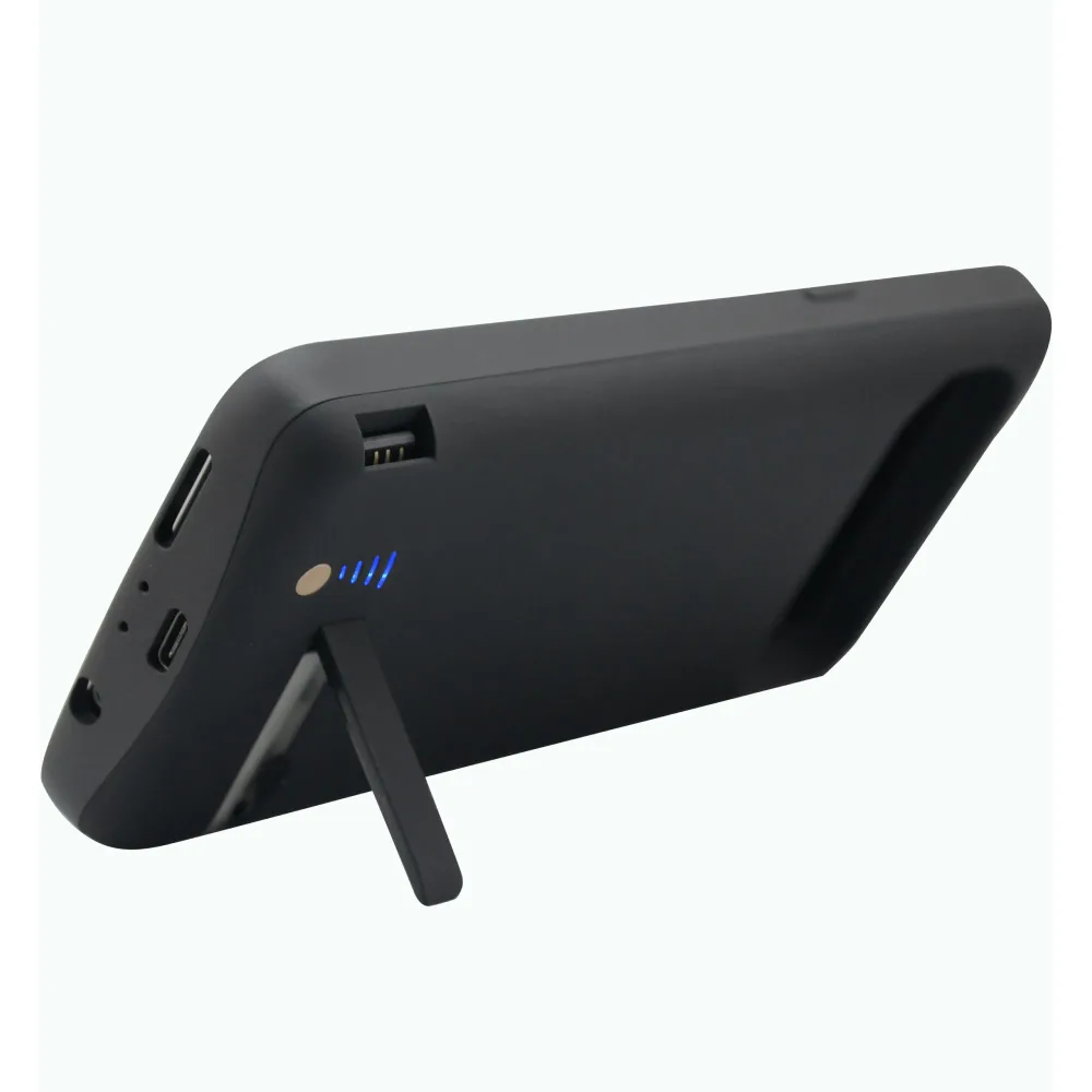 Чехол аккумулятор для Samsung S10 5G в синем цвете фото с подставкой