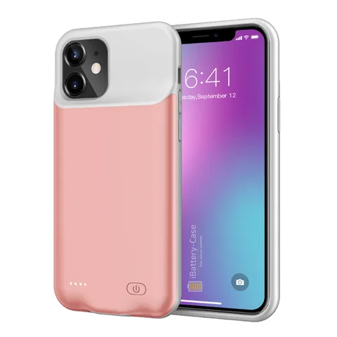 Чохол powerbank iBattery для iPhone 11 Slan 6000 mAh rose