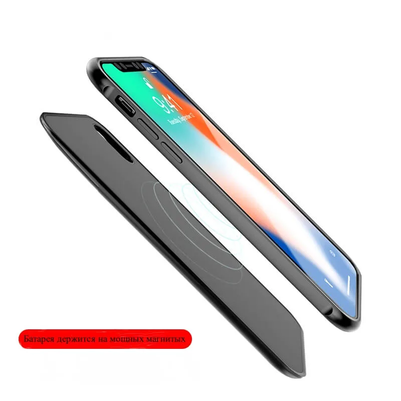 Чохол-зарядка iBattery для iPhone Xr магнітний з QI 5500 mAh black — фото 4