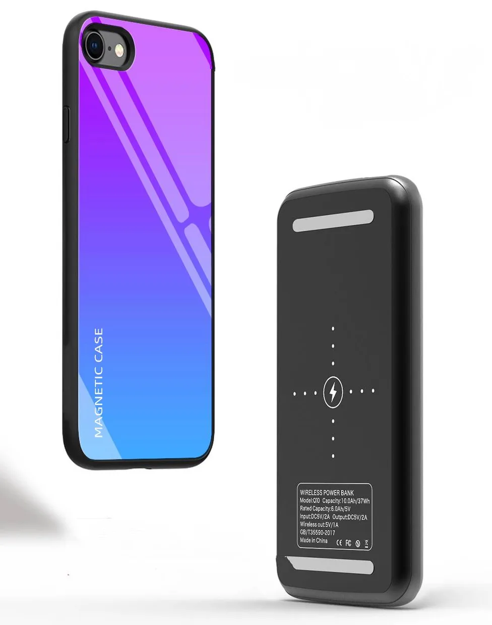 Магнитный Чехол зарядка для Samsung S10 5000 mAh black iBattery