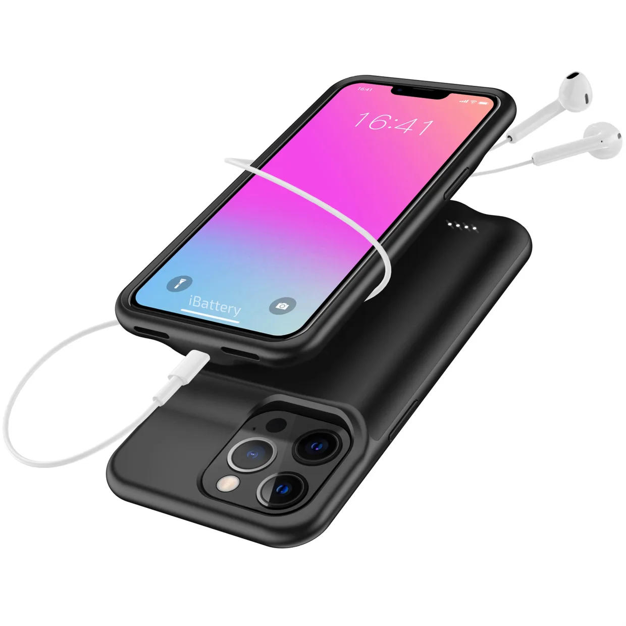 Чехол-батарея iBattery для iPhone 13 Pro Max Slan 6000 mAh black — фото 4