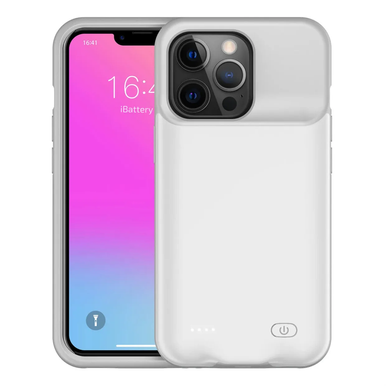 Чехол-батарея iBattery для iPhone 13 Pro Max Slan 6000 mAh white
