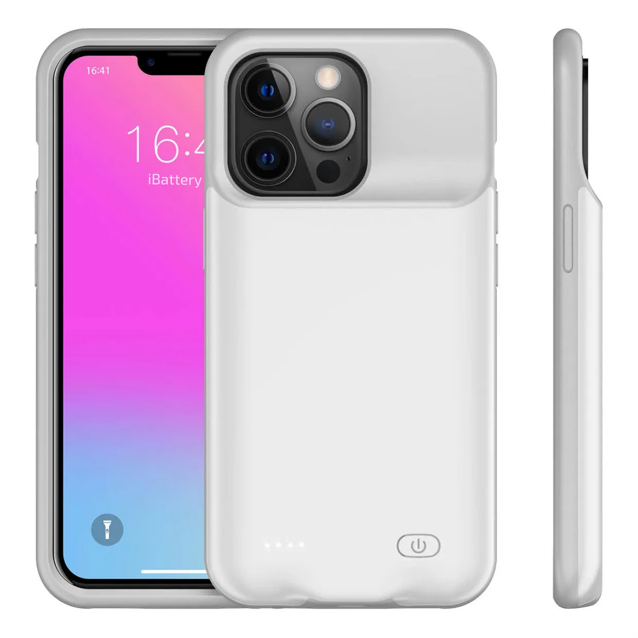 Чехол-батарея iBattery для iPhone 13 Pro Max Slan 6000 mAh white — фото 2