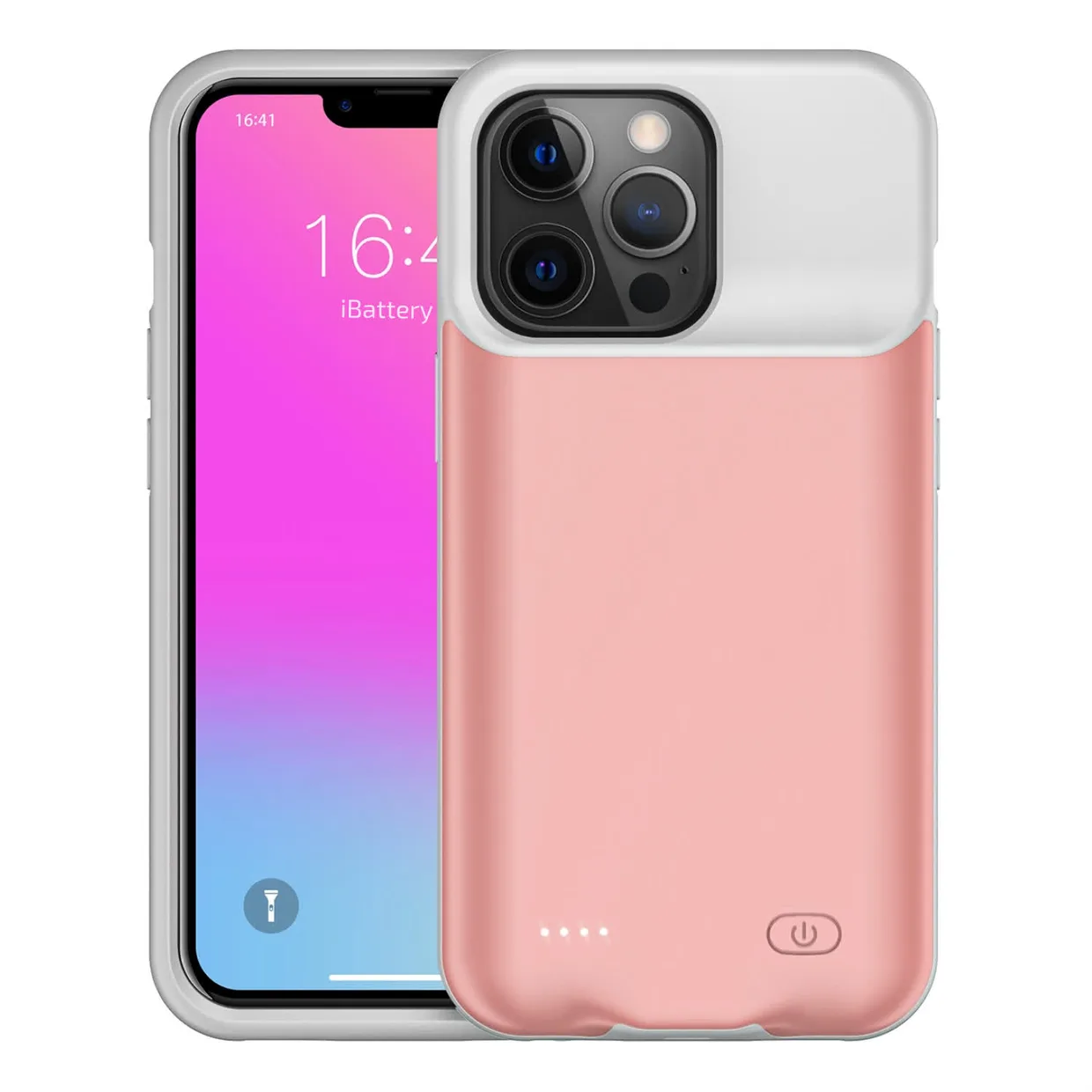 Чехол-батарея iBattery для iPhone 13 Pro Max Slan 6000 mAh rose