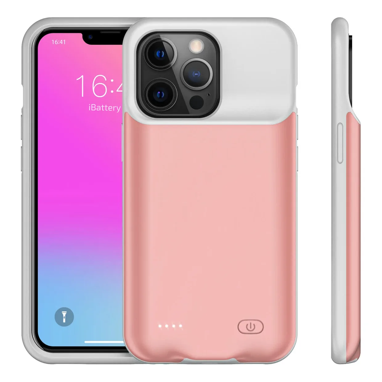 Чехол-батарея iBattery для iPhone 13 Pro Max Slan 6000 mAh rose — фото 2