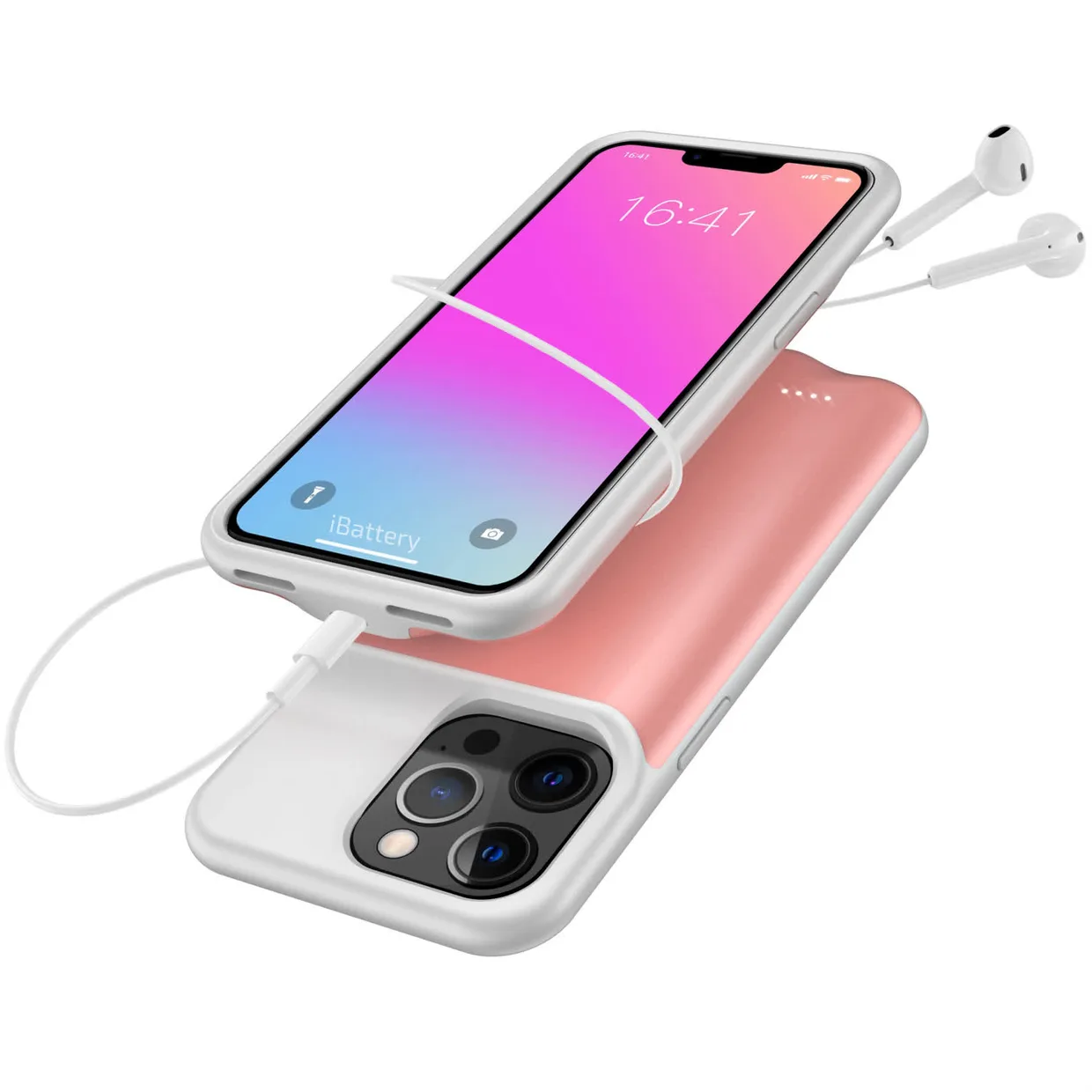 Чехол-батарея iBattery для iPhone 13 Pro Max Slan 6000 mAh rose — фото 5