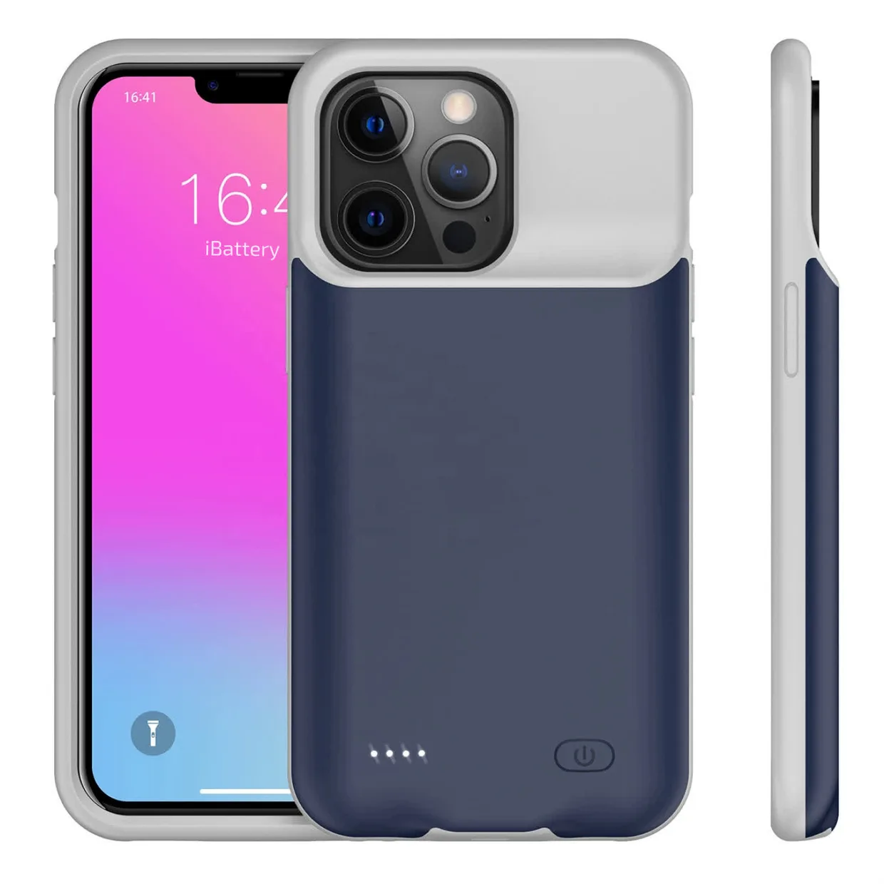 Чехол-батарея iBattery для iPhone 13 Pro Max Slan 6000 mAh blue — фото 2