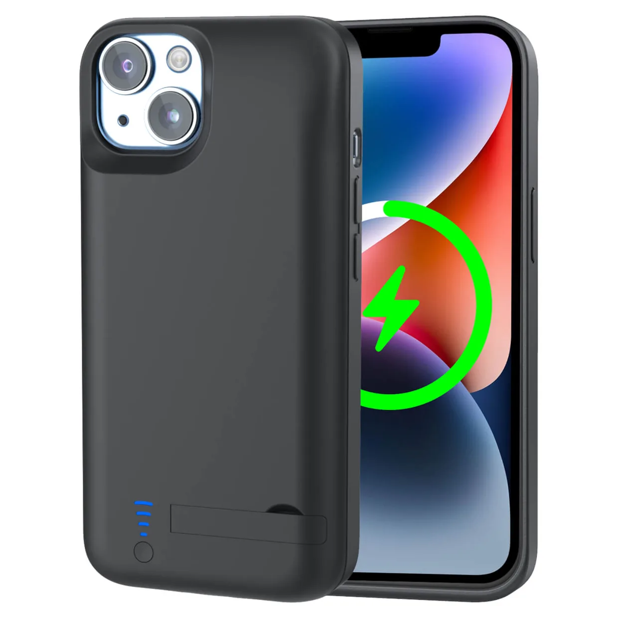 Чехол-зарядка iBattery для iPhone 14 Bracket 5000 mAh black — фото 3