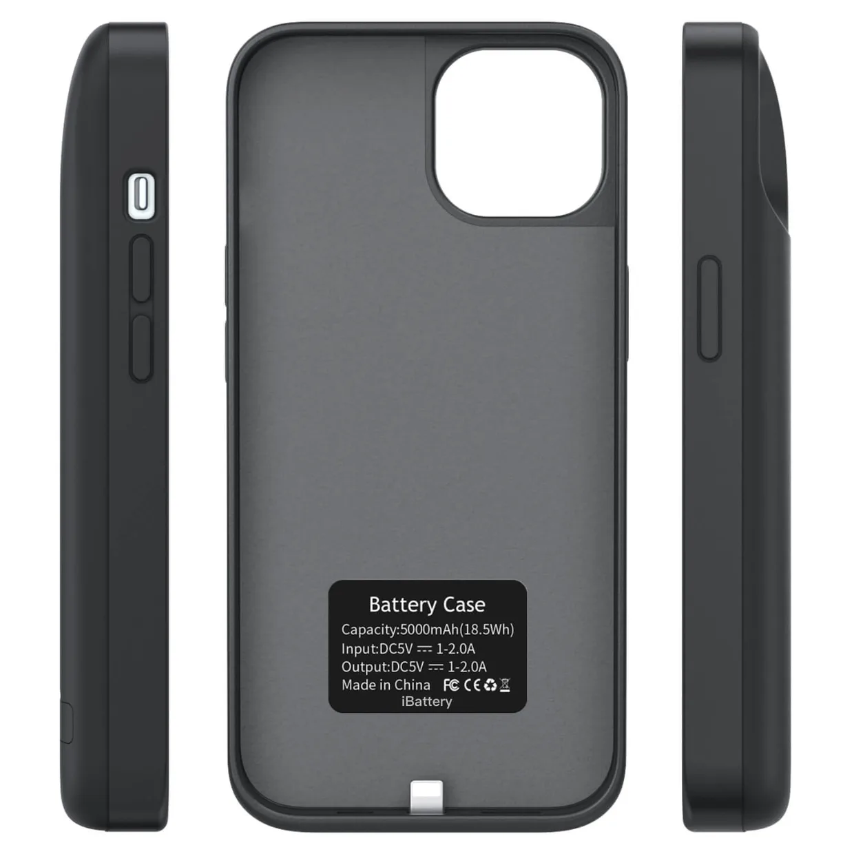Чехол-зарядка iBattery для iPhone 14 Bracket 5000 mAh black — фото 8
