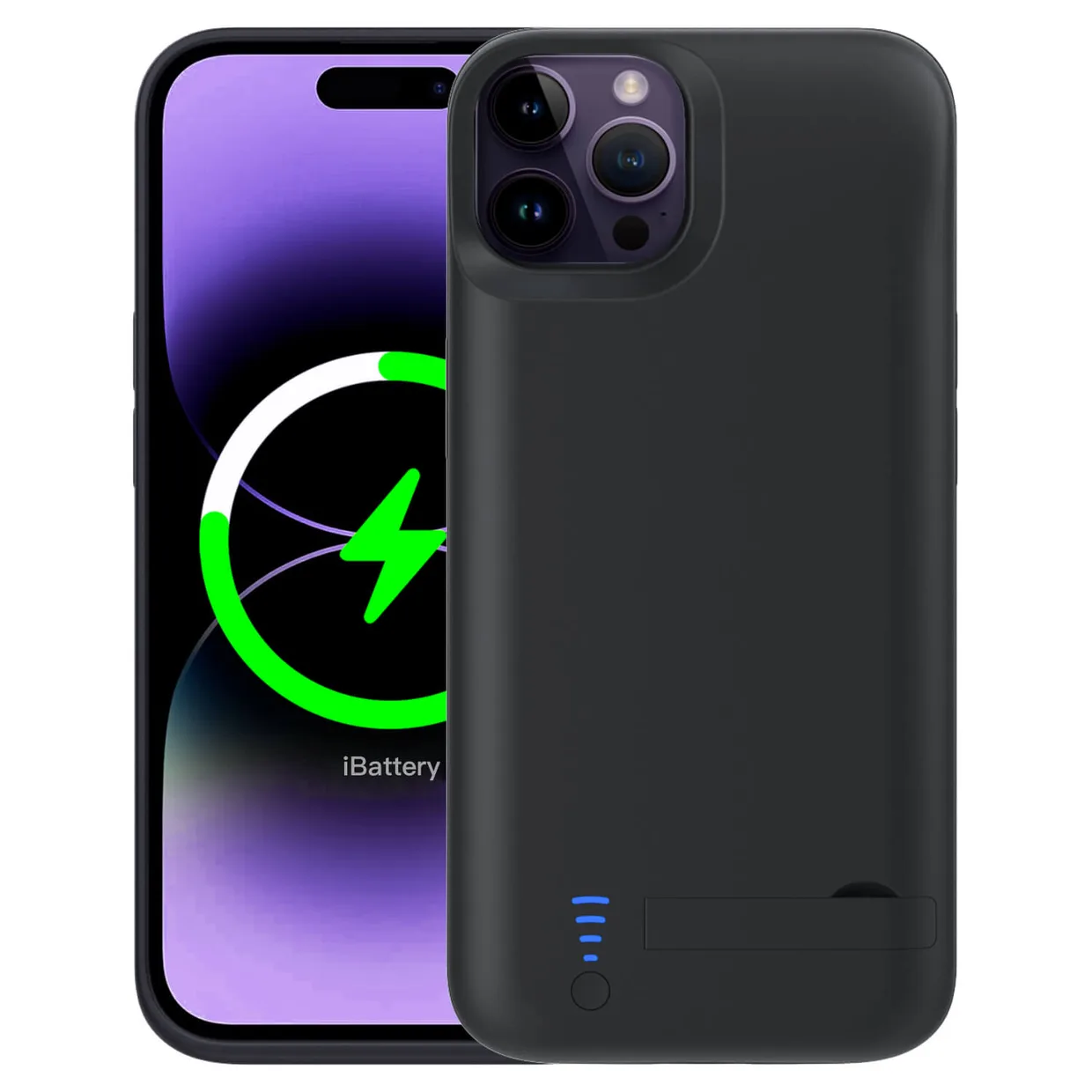 Чехол-зарядка iBattery для iPhone 14 Pro Max Bracket 6000 mAh black