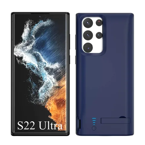 Чехол аккумулятор для Samsung S22 Ultra blue 6000 mAh iBattery