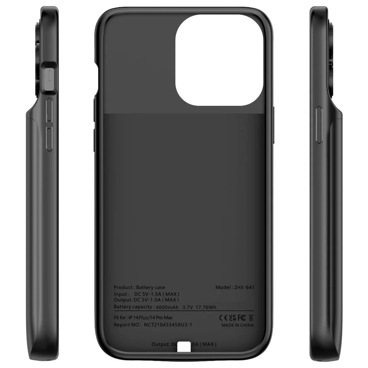 Чехол-зарядка iBattery для iPhone 14 Pro Max Nevest 4800 mAh black — фото 4