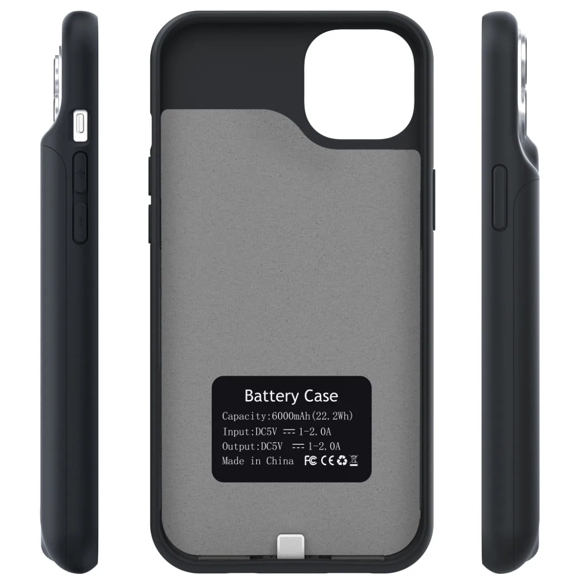 Чехол-зарядка iBattery для iPhone 14 Slan 5000 mAh black — фото 5