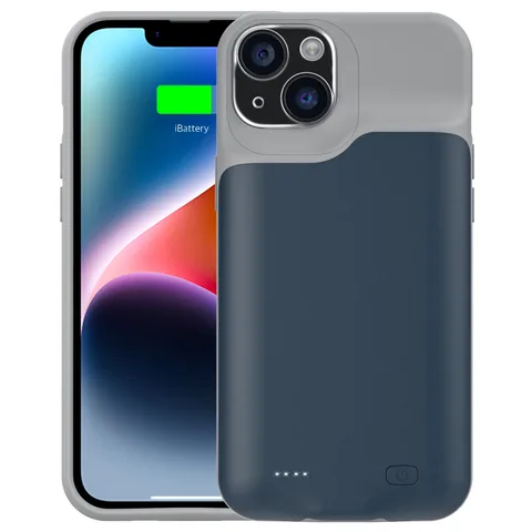 Чохол-зарядка iBattery для iPhone 14 Slan 5000 mAh Blue