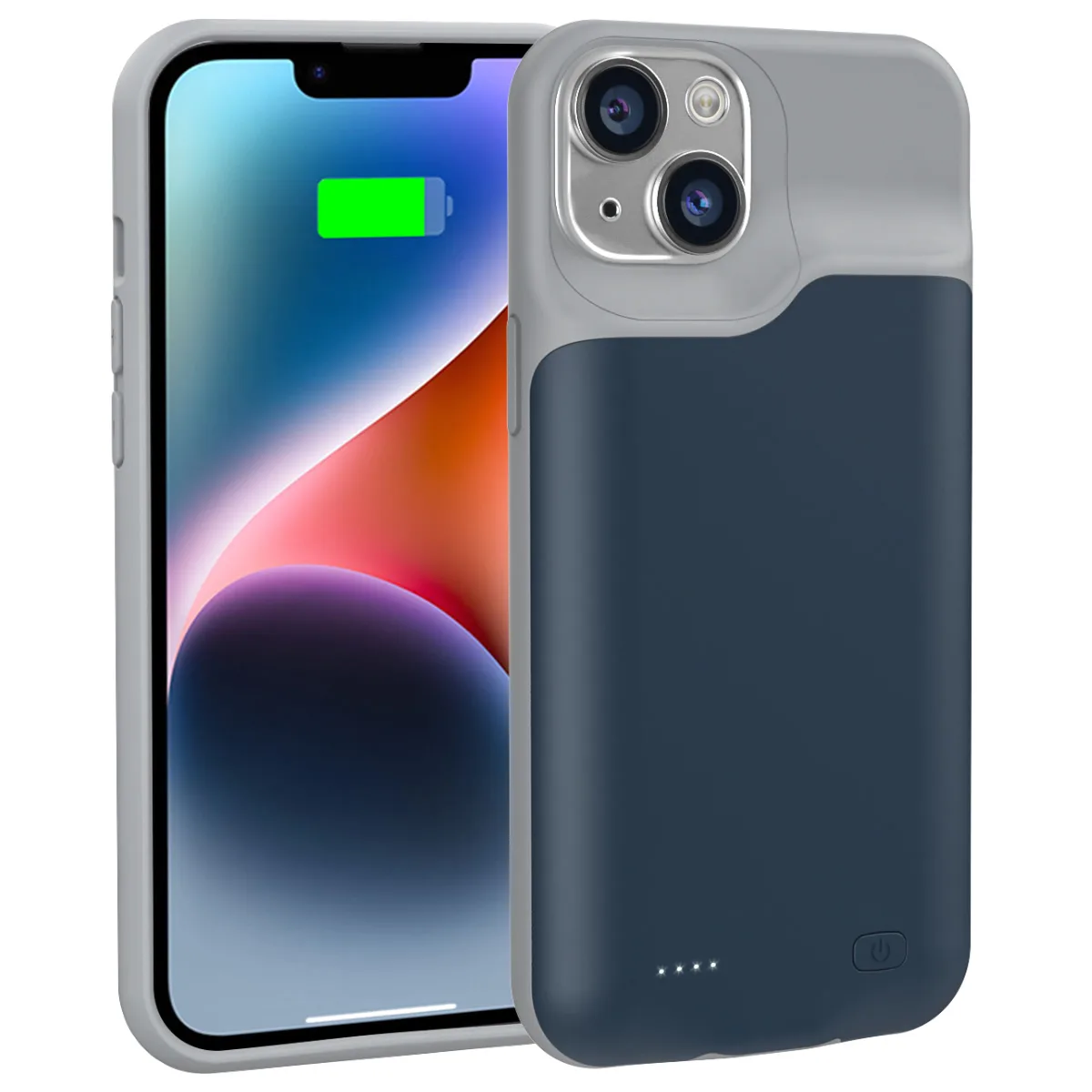 Чехол-зарядка iBattery для iPhone 14 Slan 5000 mAh Blue — фото 2