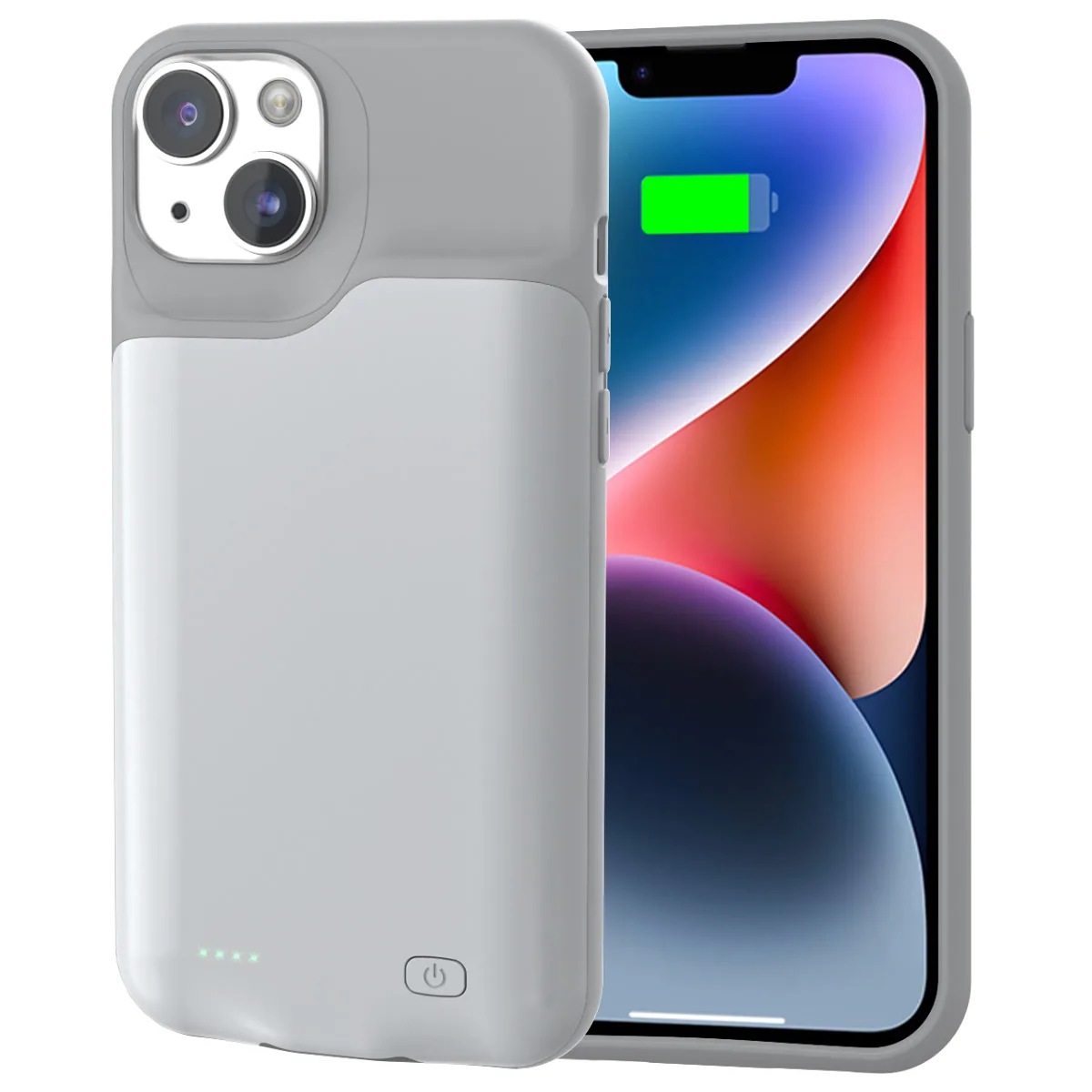 Чехол-зарядка iBattery для iPhone 14 Slan 5000 mAh White — фото 3