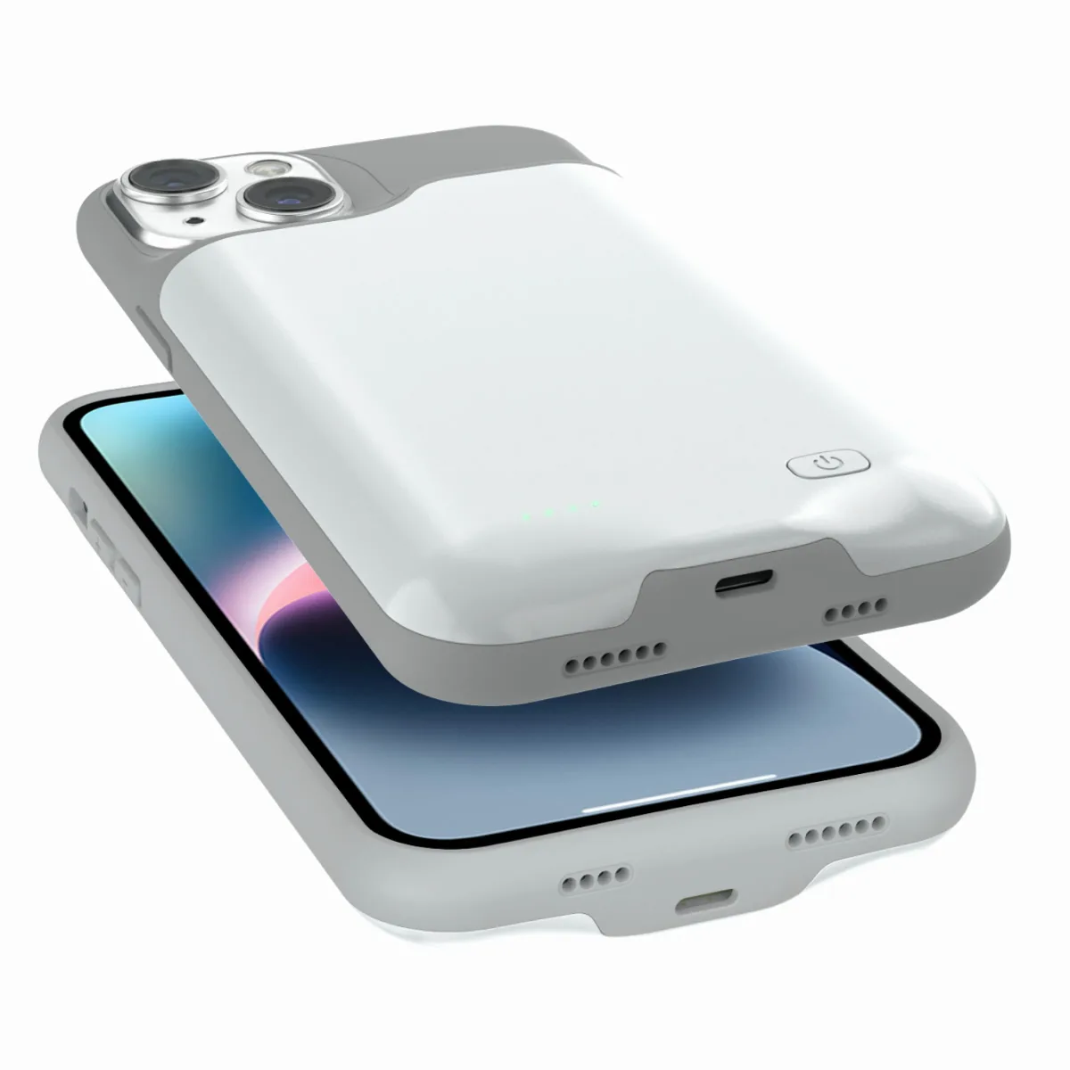 Чехол-зарядка iBattery для iPhone 14 Slan 5000 mAh White — фото 4