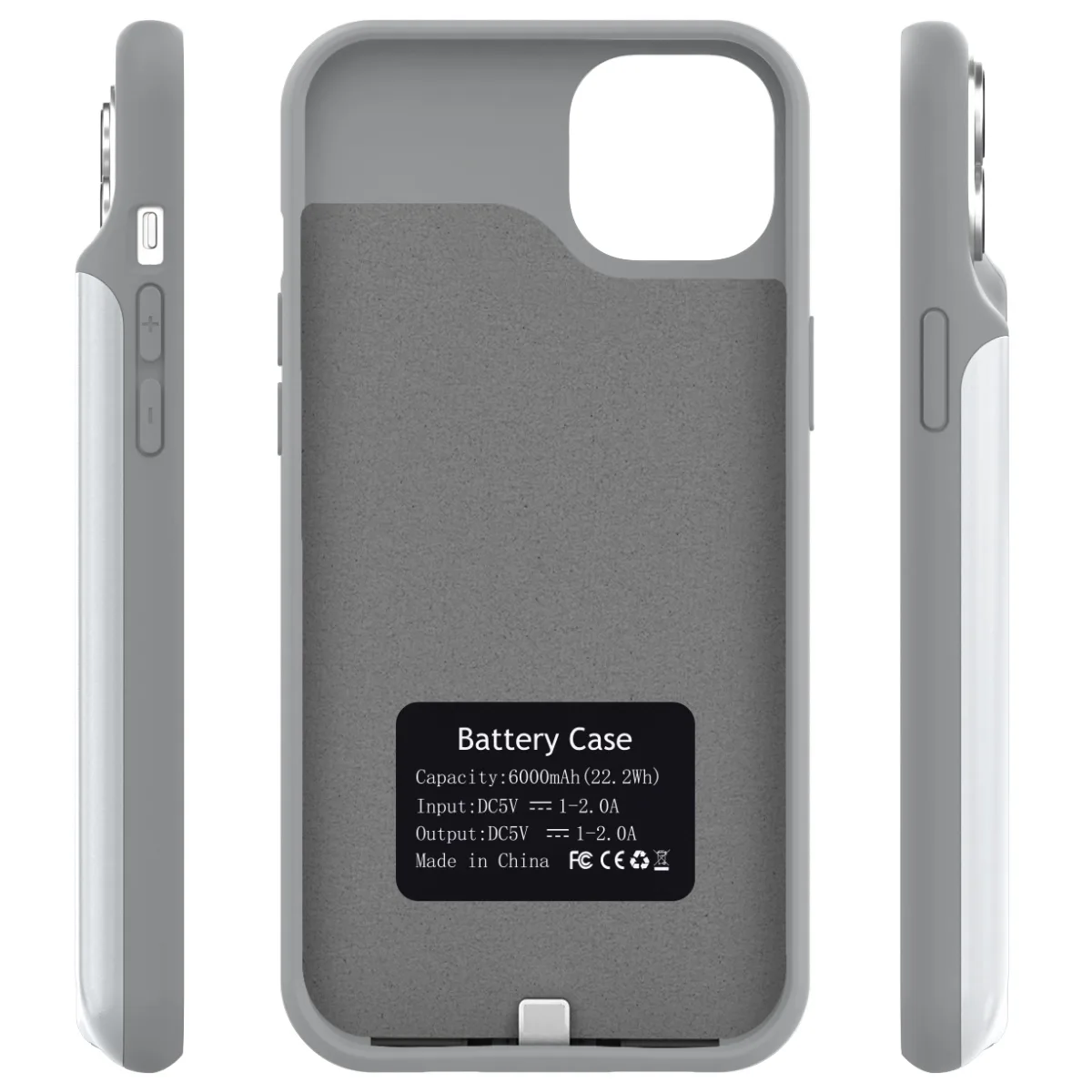Чехол-зарядка iBattery для iPhone 14 Slan 5000 mAh White — фото 5