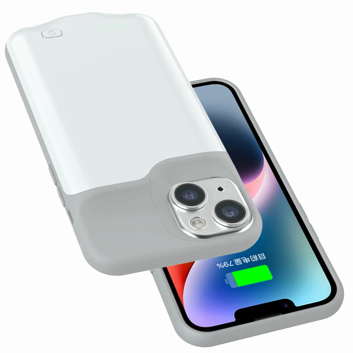 Чехол-зарядка iBattery для iPhone 14 Slan 5000 mAh White — фото 8