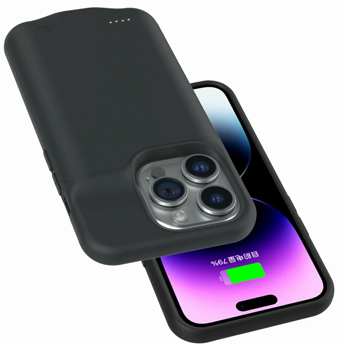 Чехол-зарядка iBattery для iPhone 14 Pro Max Slan 6000 mAh black — фото 8