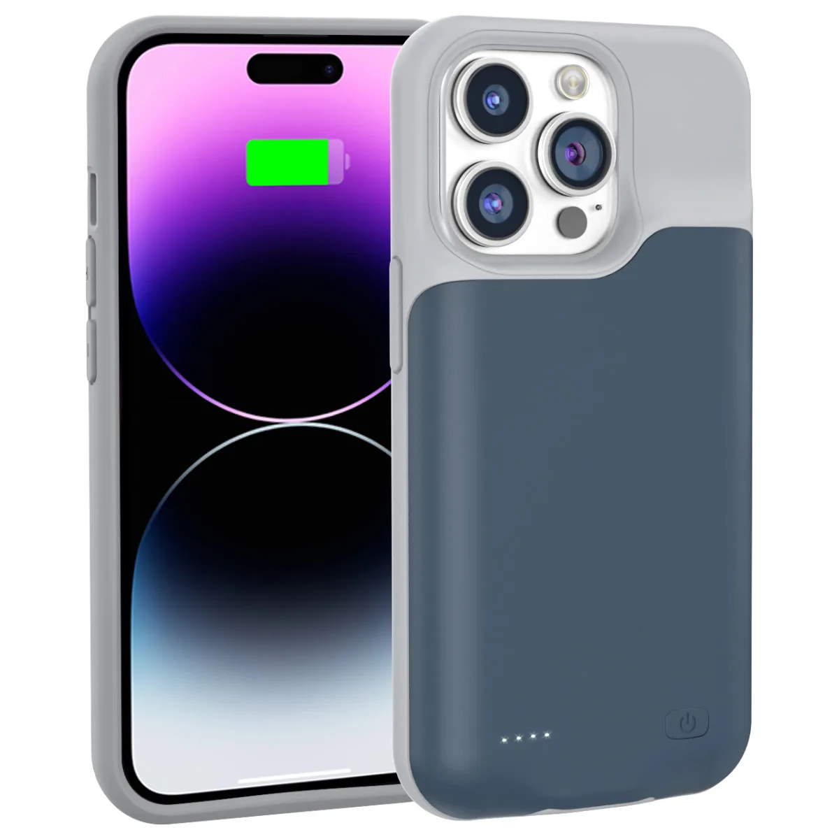 Чехол-зарядка iBattery для iPhone 14 Pro Max Slan 6000 mAh blue — фото 2