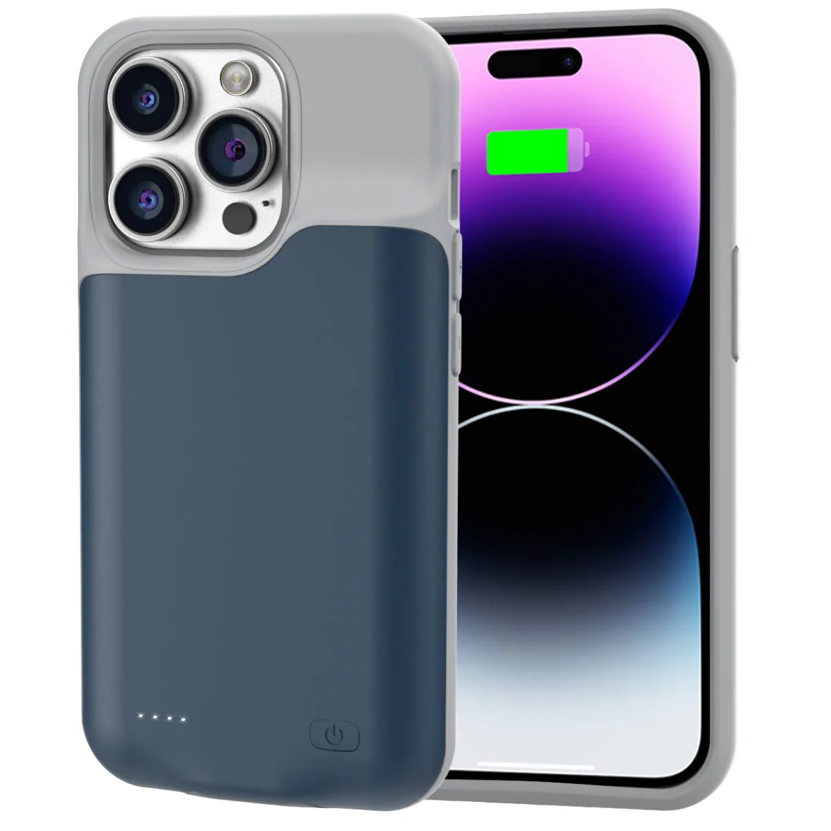Чехол-зарядка iBattery для iPhone 14 Pro Max Slan 6000 mAh blue — фото 3