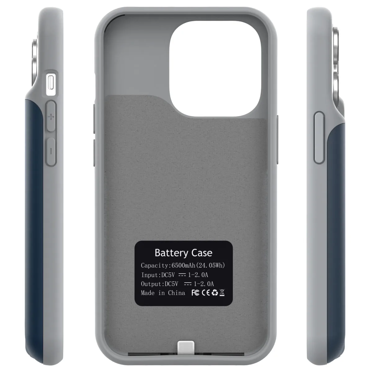 Чехол-зарядка iBattery для iPhone 14 Pro Max Slan 6000 mAh blue — фото 5