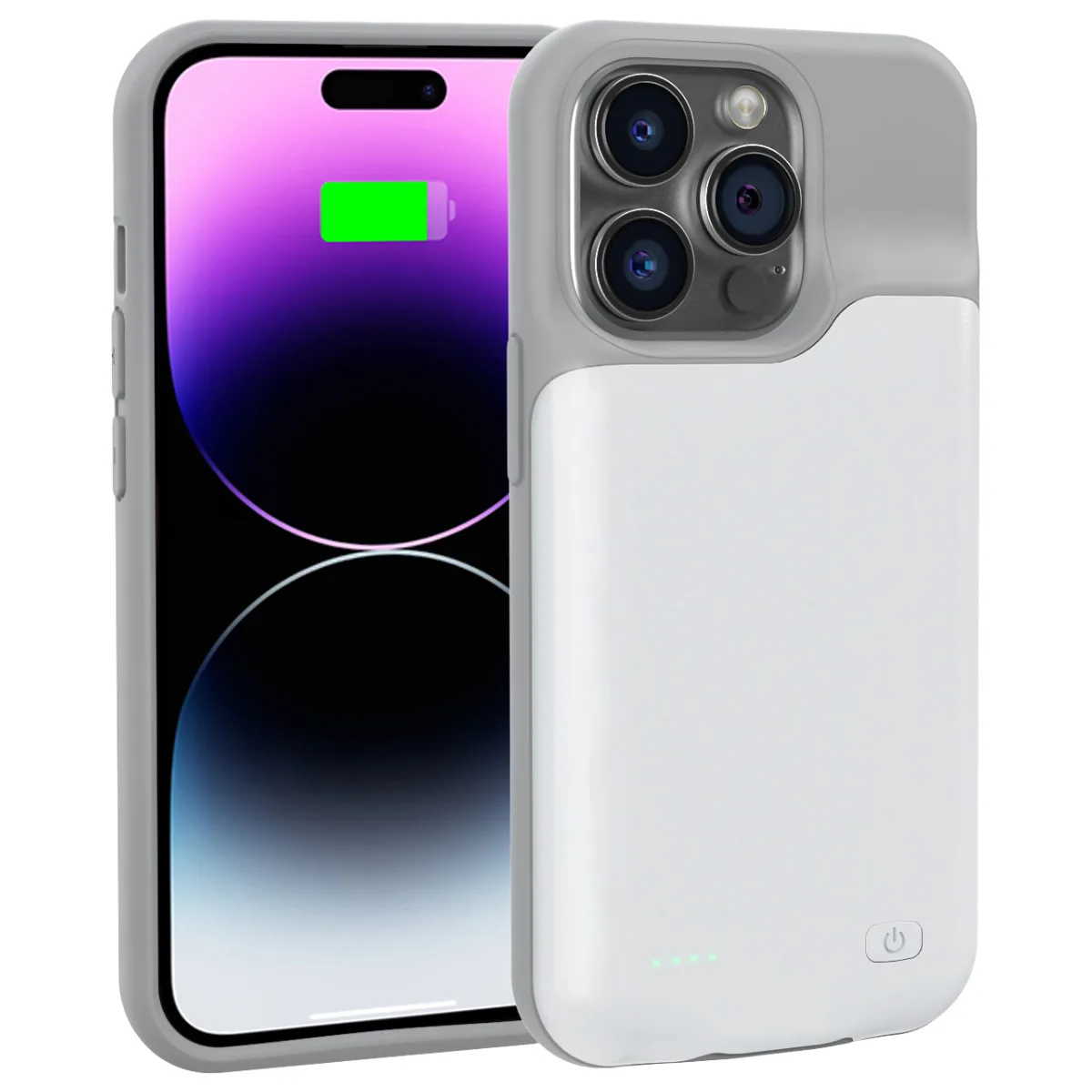 Чехол-зарядка iBattery для iPhone 14 Pro Max Slan 6000 mAh white — фото 2