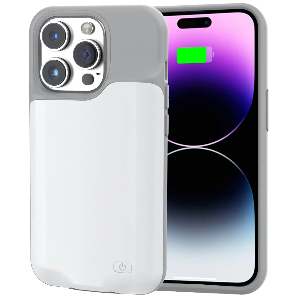 Чехол-зарядка iBattery для iPhone 14 Pro Max Slan 6000 mAh white — фото 3