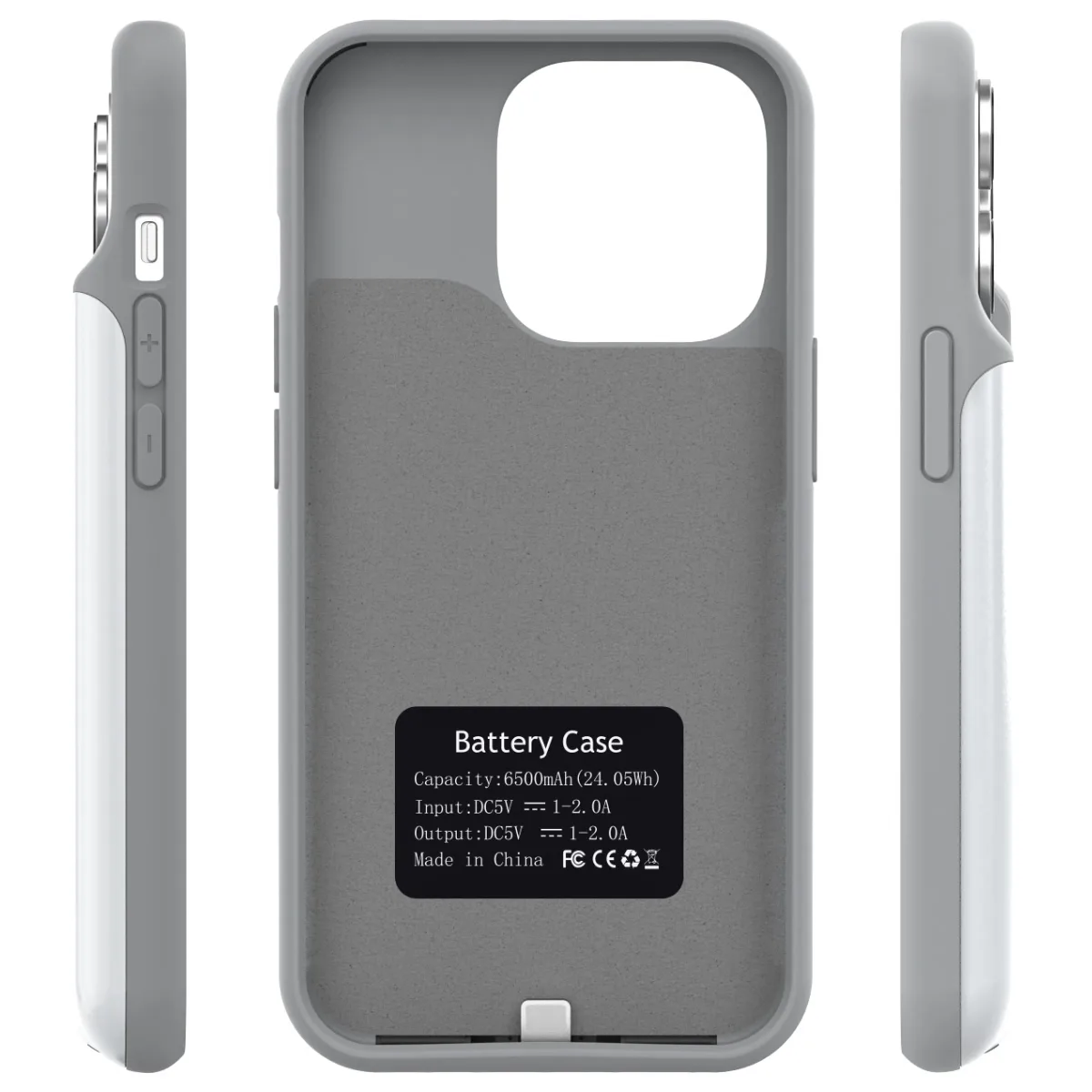 Чехол-зарядка iBattery для iPhone 14 Pro Max Slan 6000 mAh white — фото 5