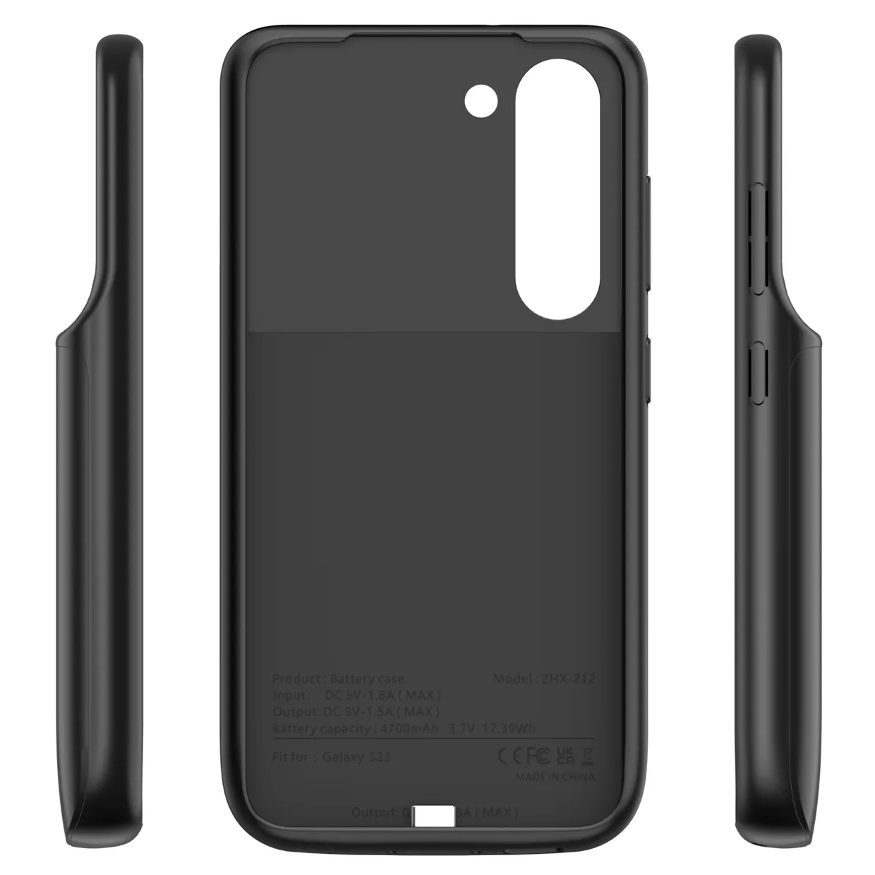 Чохол зарядка Samsung S23 black 4700 mAh iBattery — фото 11