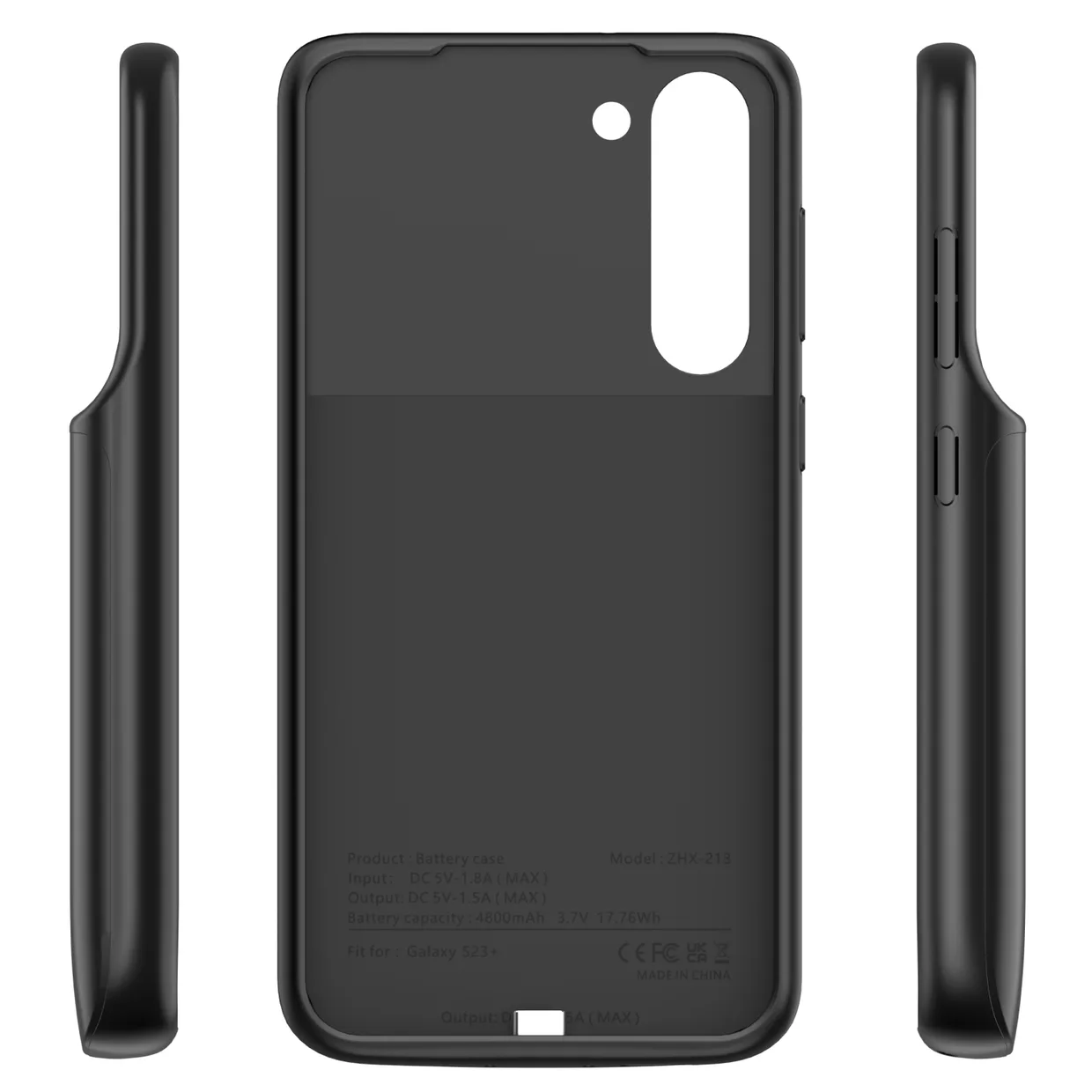 Чехол зарядка для Samsung S23 Plus black 4800 mAh iBattery — фото 11