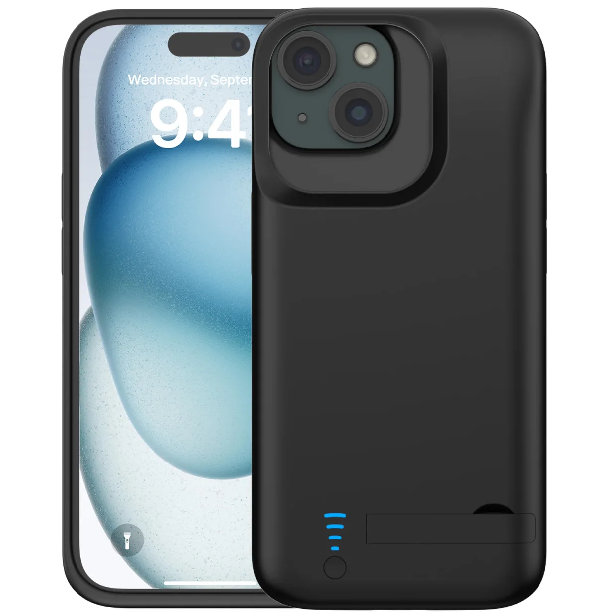 Чехол-зарядка iBattery для iPhone 15 Plus Bracket 6000 mAh black