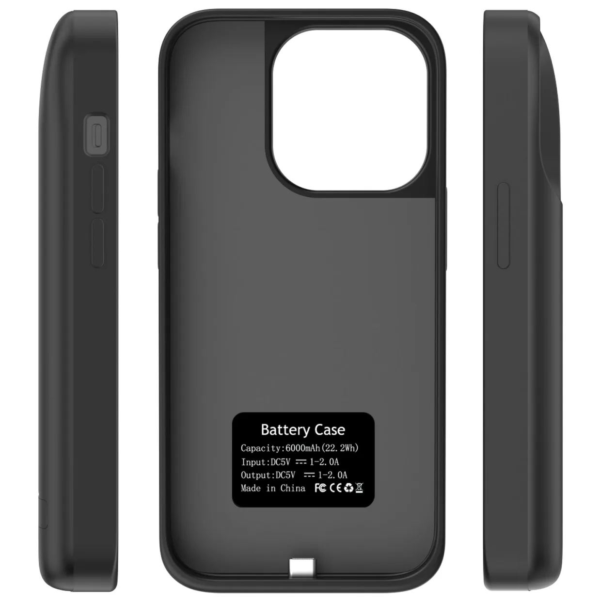 Чехол-зарядка iBattery для iPhone 15 Plus Bracket 6000 mAh black — фото 5