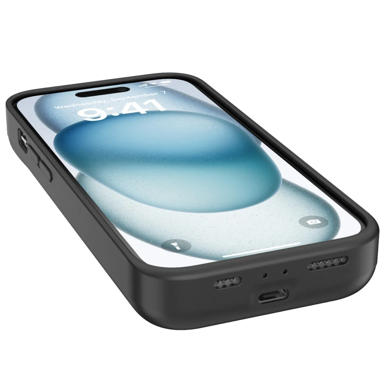 Чехол-зарядка iBattery для iPhone 15 Plus Bracket 6000 mAh black — фото 13