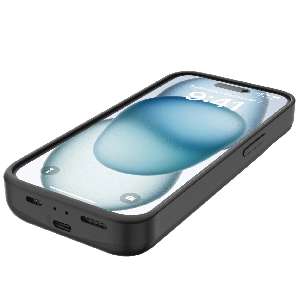 Чехол-зарядка iBattery для iPhone 15 Plus Bracket 6000 mAh black — фото 14