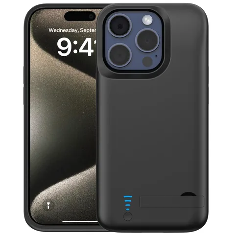 Чохол-зарядка iBattery для iPhone 15 Pro Max Bracket 6000 mAh black