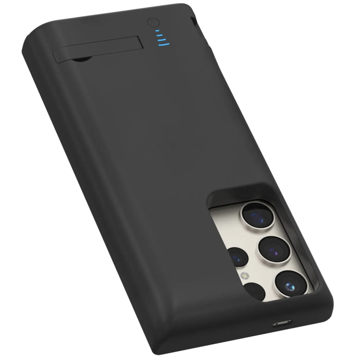 Чохол-зарядка iBattery для Samsung S24 Ultra Bracket 6000 mAh Black — фото 9