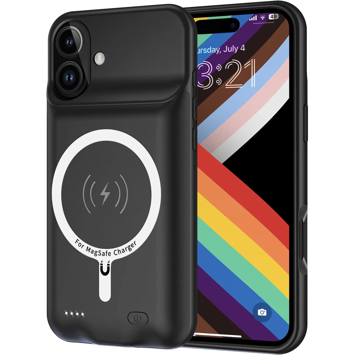 Чохол powerbank iBattery для iPhone 16 Slan QI MagSafe 5000 mAh Black — фото 2