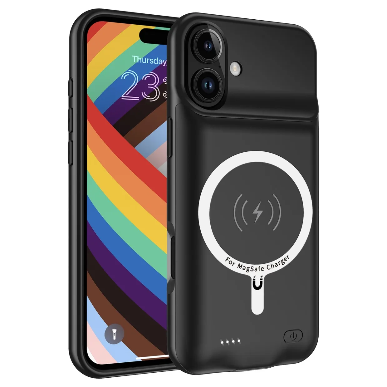 Чохол powerbank iBattery для iPhone 16 Slan QI MagSafe 5000 mAh Black — фото 4