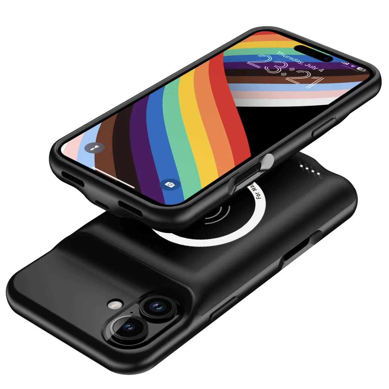 Чохол powerbank iBattery для iPhone 16 Slan QI MagSafe 5000 mAh Black — фото 5